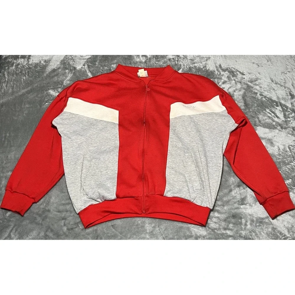 Adidas Sweater Men Size XL Trefoil Color Block Sweatshirt 90s Vintage